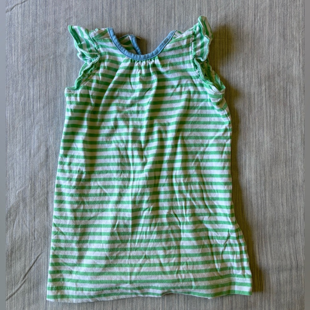 Primary Baby Flutter Sleeve Stripe Dress